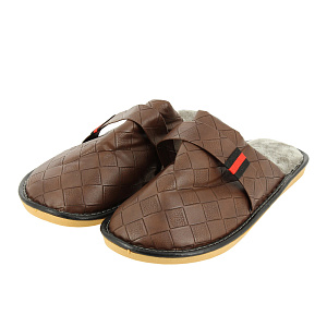 Тапочки домашние мужские, коричневые, 45-46р 000000000001174451