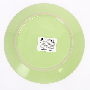 Тарелка десертная 18см зеленый глазурованная керамика 000000000001213885