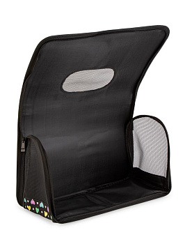 Переноска для животных 46х30х20см формованная СЕРДЕЧКИ черный 000000000001227865