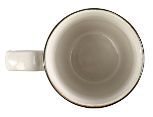 Кружка 410мл NINGBO Орнамент белый/черная полоса глазурованная керамика 000000000001217642