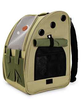 Переноска-рюкзак сетка с карманами для животных 42х30х28см микс полиэстер 000000000001229100