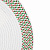 Салфетка сервировочная 38см LUCKY круглая блестящая с бордюром белый/красный/зелёный полиэстер 000000000001218993