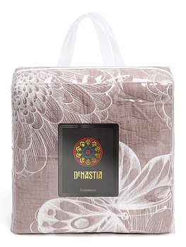 Покрывало 260х240см DE'NASTIA Бабочки 3слоя коричневое жаккард 55% хлопок 45% полиэстер 000000000001207621