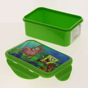 3D Бутербродница с зажимами Губка Боб, 16х10 см 000000000001127628