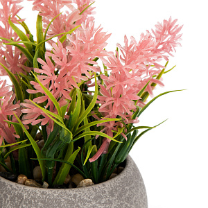 Цветок искусственный растение Лаванда 14см розовая в горшке 000000000001218478