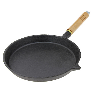 Сковорода 23см деревянная ручка чугун Ф230 HE98 000000000001153032