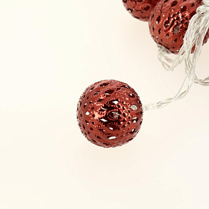 Электрогирлянда КУПМАН 10 LED лампочек красный пластик 000000000001182090