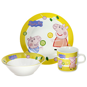 Набор для завтрака Свинка Пеппа, 3 предмета 000000000001160520