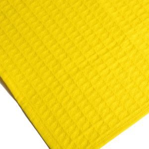 Полотенце кухонное 37х60см СОФТИ крупная вафля жёлтое 100% хлопок 000000000001212677