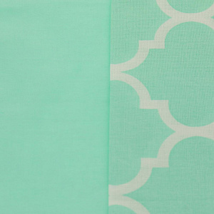 Комплект постельного белья 2-спальный 50х70-2шт ПОСУДА ЦЕНТР мята хлопок 000000000001189028