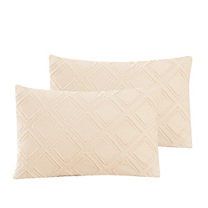 Наволочки декоративные 2шт 50x70см LUCKY РОМБЫ молочные 100% полиэстер 000000000001210109