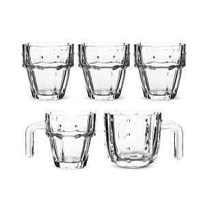 Набор стаканов 6шт GARBO GLASS Кактусы прозрачный (250мл-3шт/240мл-3шт) стекло 000000000001219915