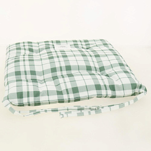 Сидушка на стул 42х42см Этель Eucalyptus клетка саржа 190гр 100%хлопок 000000000001206661