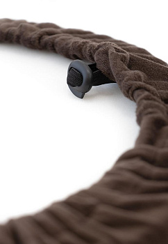 Подушка на стул 31,5см DE'NASTIA круглая бархатная коричневый полиэстер 000000000001200417