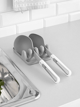 Подставка для кухонных принадлежностей 14x18x5см DE'NASTIA серый полипропилен 000000000001212519