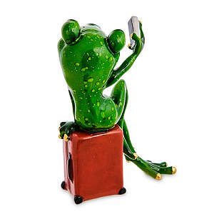 Фигура декоративная 14,5см Лягушка 000000000001216784