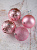 Набор украшений декоративных 4шт розовый пластик (шар матовый 10см-1шт, шар с блестками 10см-1шт, шар с рисунком 10см-2шт) 000000000001208304
