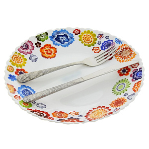 Тарелка обеденная 25,5см FARFORELLE МАРГАРИТКИ M22061 000000000001090809