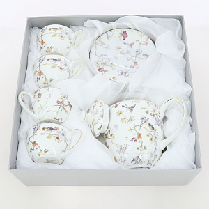 Сервис чайный 9 предметов (чашка 270мл-4шт/блюдце-4шт/чайник 1,25л) BALSFORD АМАИ фарфор 000000000001211924