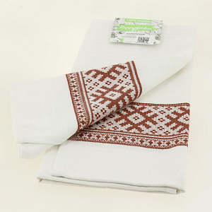 Полотенце кухонное 45х70см ВОТЕКС Скандинавия белое 100% хлопок 000000000001206844