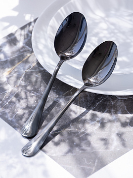 Набор столовыx ложек 2шт LUCKY Loft черный нержавеющая сталь 000000000001212648