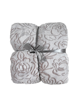 Плед LUCKY Поздравляю розы2 двуцвет. 150х200см 100%пэ коричневый T040112 000000000001189181