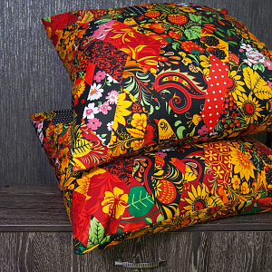 Комплект постельного белья 1,5спальный DE'NASTIA Славянские узоры микрофибра (70х70см-2шт) 100%Полиэстер C010398 000000000001118972