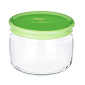 CESNI Банка для сыпучих продуктов 420мл PASABAHCE Green стекло/пластик43002Green