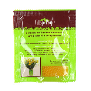 Декоративный наполнитель для растений Village people, желтый, 10гр 000000000001145226