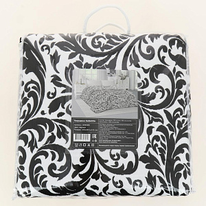 Покрывало 240x260см DE'NASTIA Барокко 3слоя черное жаккард 55%хлопок 45%полиэстер 000000000001206839
