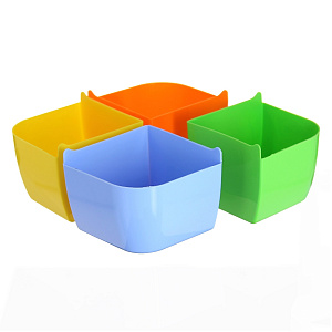 Контейнер для СВЧ 2,2л ПОЛИМЕРБЫТ Менажница квадратный пластик 000000000001015140