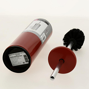 Ёрш для унитаза из нержавеющей стали красный корпус чёрная вставка PRIMANOVA M-E42-04-06 000000000001201707