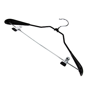 Вешалка с ПВХ покрытием и клипсами Matissa, черный, 44 см, металл 000000000001083681