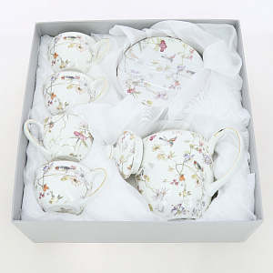 Сервис чайный 9 предметов (чашка 270мл-4шт/блюдце-4шт/чайник 1,25л) BALSFORD АМАИ фарфор 000000000001211924