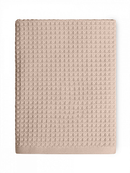 Полотенце вафельное 50x90см DE'NASTIA для бани/сауны 300гр бежевый хлопок 000000000001228562