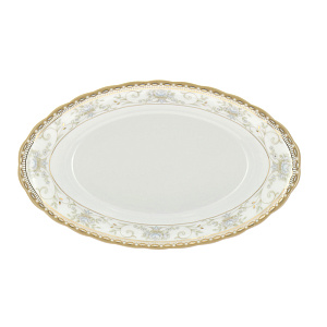 Овальное блюдо Голубой узор Porcelaine Czech Gold Hand s.r.o., 15 см 000000000001136158