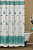 Занавеска Niklen для ванной с кольцами "Афина" 100%  полиэстер 178х180см, в комплекте 12 колец, зеленая,  1883 000000000001190275