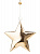 Новогоднее подвесное украшение Блестящая розово-золотистая звезда из полиуретана 10,5x1,5x10,5см 81437 000000000001201826