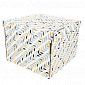 Коробка для хранения 32х32х25см Осенние листья белый/бурый