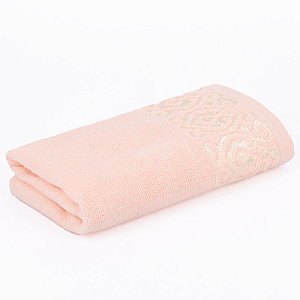 Полотенце махровое 30х60см LUCKY Итальянский бордюр персиковый хлопок 100% 000000000001212824