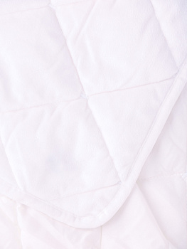 Покрывало 260x260см DE'NASTIA Геометрия белое велюр 100% полиэстер 000000000001212941