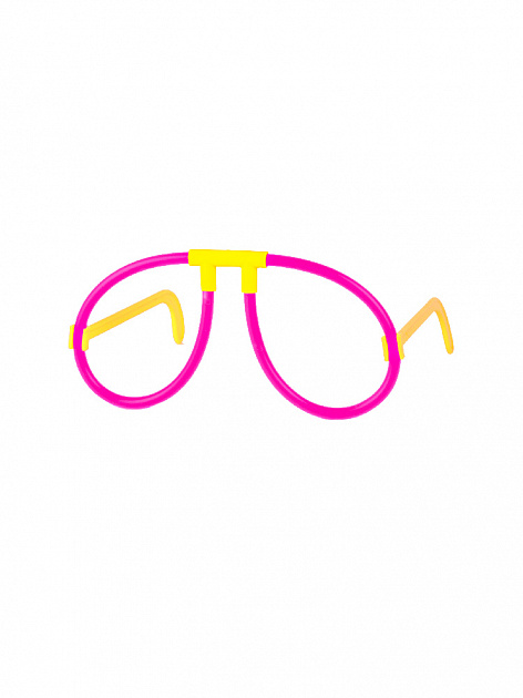 Светящиеся очки для карнавалов и праздников Розовые с химическим источником света 12x0,5x15см 81533 000000000001201849