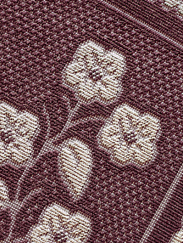 Коврик универсальный ЦВЕТЫ 80х200см, 100%хб бордовый, Турция M000083 000000000001199806