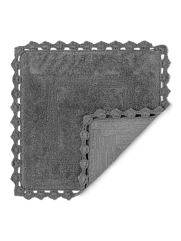 Коврик для туалета 50x50см DE'NASTIA кружево темно-серый хлопок 000000000001207089