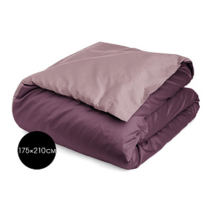Пододеяльник 175x210см DE'NASTIA NEW сатин 2х-сторонний лиловый/сиреневый хлопок 000000000001215775