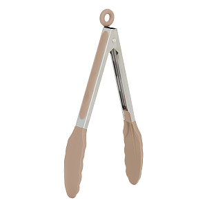 Щипцы кухонные универсальные 27x3см DE'NASTIA бежевый нержавеющая сталь/силикон 000000000001219658