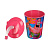 3D Бокал с крышкой и трубочкой Губка Боб, розовый, 400мл 000000000001127686