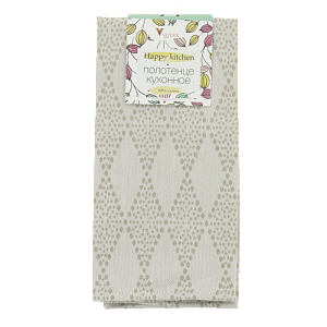 Полотенце кухонное 40х60см ВОТЕКС Ажур бежевое 100% хлопок 000000000001206852