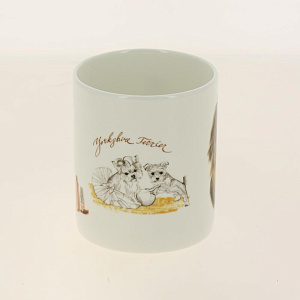 Кружка 420мл Человек собаке друг Йоркширский терьер костяной фарфор 000000000001193682