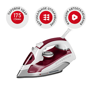 Утюг REDMOND RI-C277. Функция парового удара. «Капля-стоп». Самоочистка. Вертикальное отпаривание. Керамическая подошва. Пластик 000000000001198882